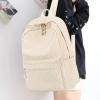 School Backpack for Teen Girls Bookbags Elementary High School Corduroy Laptop Bags Women Travel Daypacks (Beige) view 4