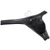 Jaxu Men's Metallic Bikini Swimsuit Shiny Swim Thong Male Contour Pouch Swimwear Silky Beach Bottoms Freedom Swimming Tanga Shiny Black XL view 2