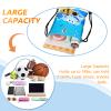 Slohif Drawstring Backpack Beach Swim Bag for Kids Draw String Dance Travel Cinch Ballet Gym Bags for Girls Boys Big Shark Waterproof Backpack for Swimming Summer Camp Pool Sports Nylon Large view 3