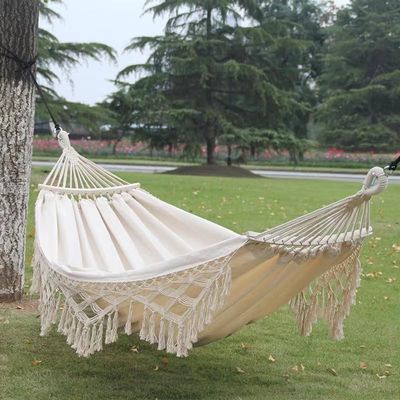 Camping Hammock (Canvas, Colored Stripes)