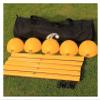SRNSAEB Portable Agility Training Poles with Carrying Bag, 5ft/1.5m Height Removable Coaching Sticks with Sand Injection Base for Soccer Training, 5 Poles Set (Color : Yellow) view 1