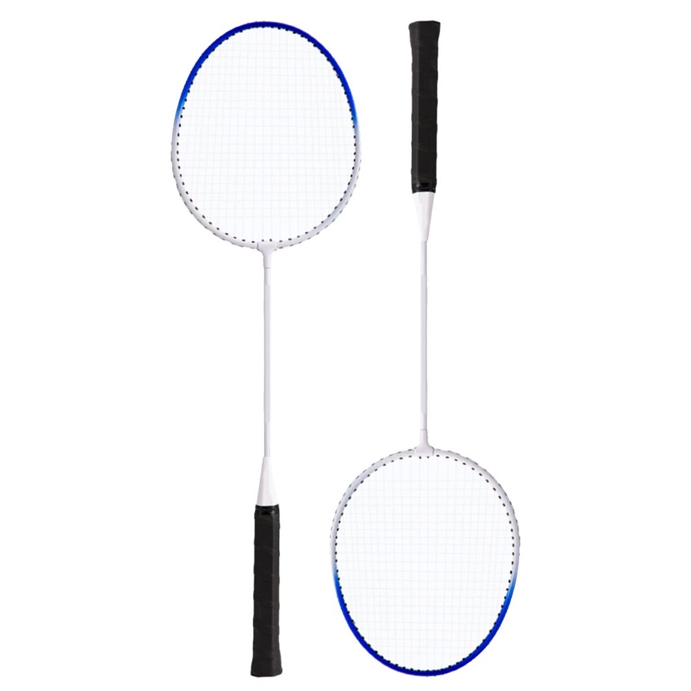 2Pcs Badminton Racket, Lighter and More Comfortable Alloy Ultra Light Badminton Racket, Small Vibration, Anti Slip Handle Sports Accessory for Training Competition(Blue)