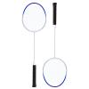 2Pcs Badminton Racket, Lighter and More Comfortable Alloy Ultra Light Badminton Racket, Small Vibration, Anti Slip Handle Sports Accessory for Training Competition(Blue) view 1