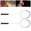 2Pcs Badminton Racket, Lighter and More Comfortable Alloy Ultra Light Badminton Racket, Small Vibration, Anti Slip Handle Sports Accessory for Training Competition(Blue) view 2