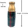 OMG Deals Copper Water Bottle For Drinkware,Check Printed Sports water bottle,Gym,Outdoors,Yoga,Health Benefits (Copper Bottle Check Design 900ml/30.4oz) view 3