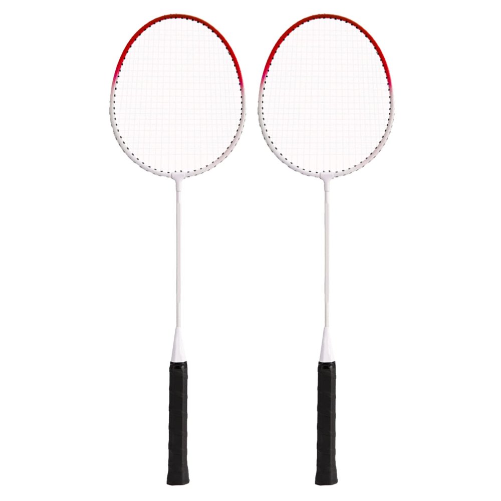 2Pcs Badminton Racket, Lighter and More Comfortable Alloy Ultra Light Badminton Racket, Small Vibration, Anti Slip Handle Sports Accessory for Training Competition(Red)