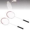 2Pcs Badminton Racket, Lighter and More Comfortable Alloy Ultra Light Badminton Racket, Small Vibration, Anti Slip Handle Sports Accessory for Training Competition(Red) view 3