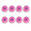 JHKJ Hardness 82A 8 Pack Inline Replacement Wheels 64mm 70mm 72mm for Outdoor Inline Hockey Replacement Wheels Inline Wheels with Bearings,Pink Transparent,70mm view 1