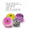 JHKJ Hardness 82A 8 Pack Inline Replacement Wheels 64mm 70mm 72mm for Outdoor Inline Hockey Replacement Wheels Inline Wheels with Bearings,Pink Transparent,70mm view 3