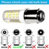HQRP 2-Pack BA15d Base 32LED Marine Boat Bulb for 1076 1130 1176 1142 Replacement 6300-7000 Cool White 12-24V DC Light view 4