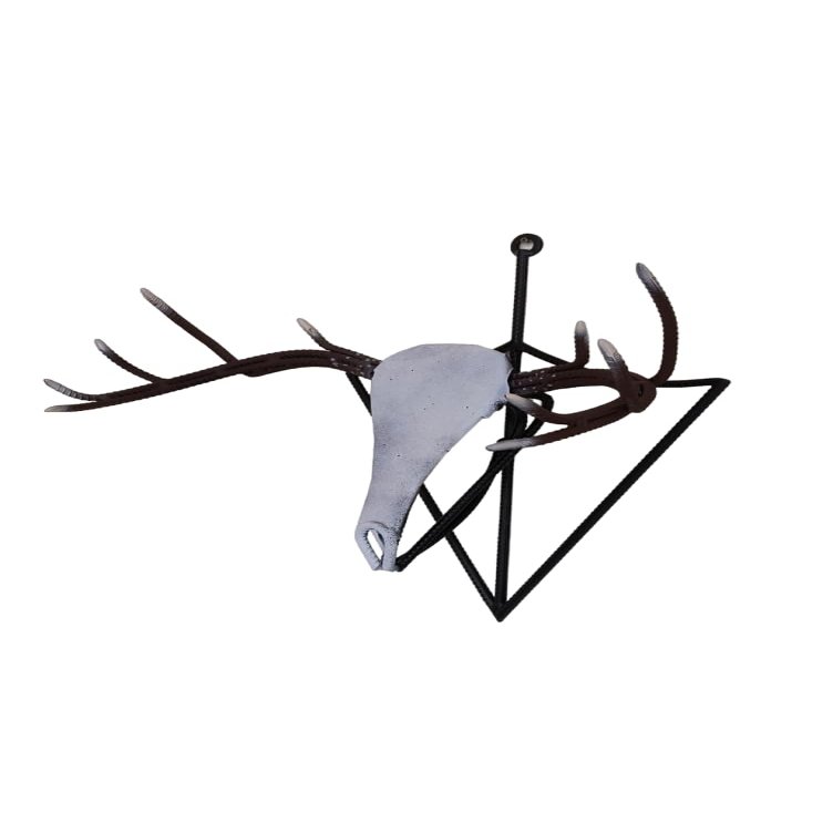 Rebar art, 10-point deer skull, metal hunting mount