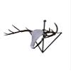 Rebar art, 10-point deer skull, metal hunting mount view 1