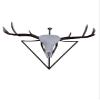 Rebar art, 10-point deer skull, metal hunting mount view 2