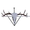 Rebar art, 10-point deer skull, metal hunting mount view 3