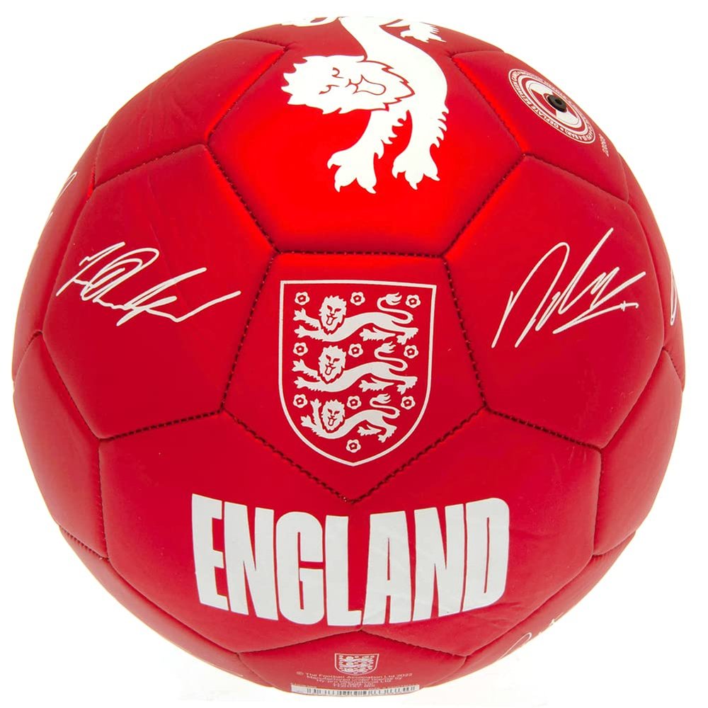 England Phantom Signature Team Merchandise Soccer Ball Red/White Size 5