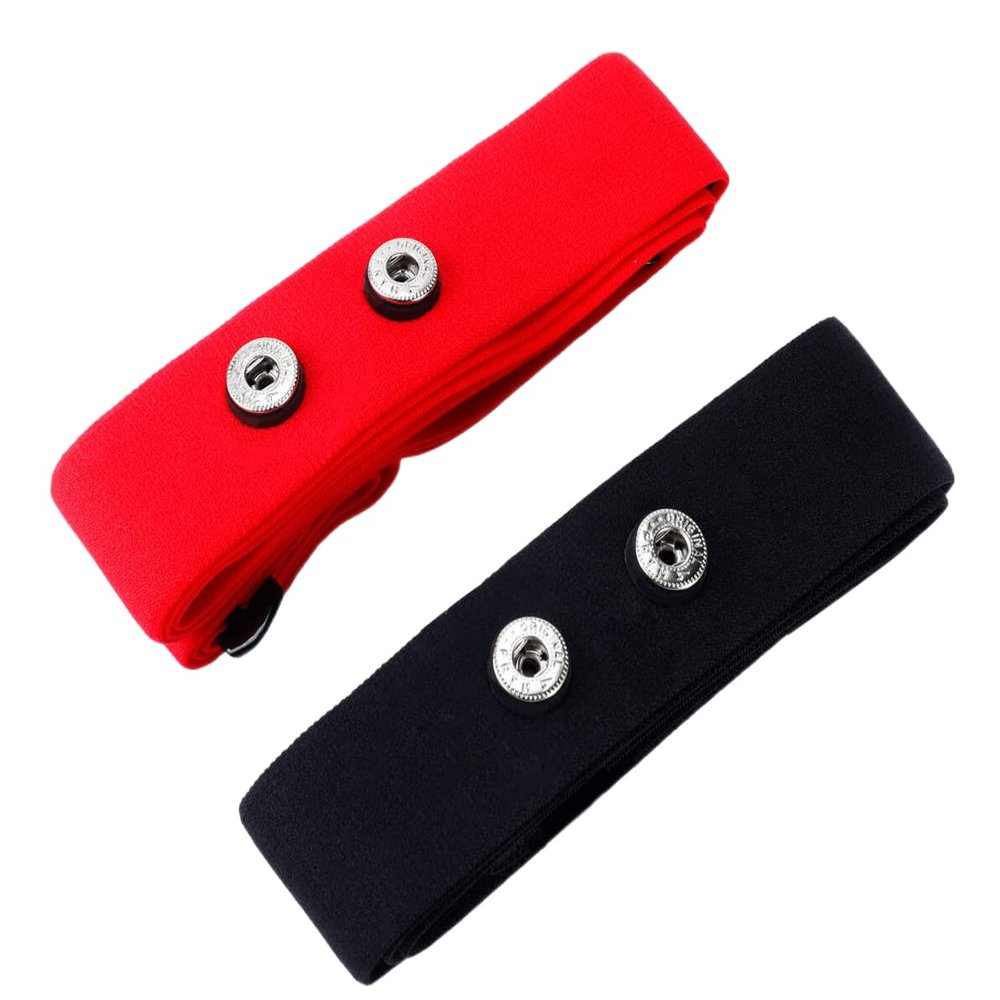 Rich Green Valley Heart Rate Monitor Replacement Chest Strap Compatible with Myzone MZ-SWITCH Chest Blet 2 Pack Soft (Black & Red) Large