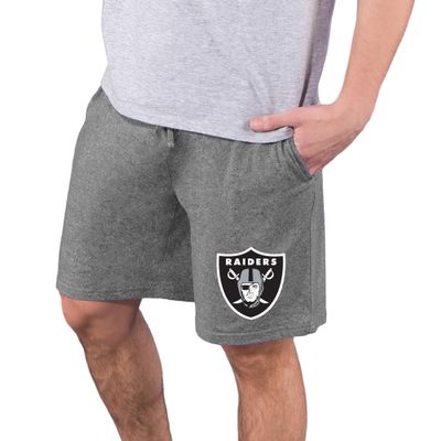 Concepts Sport Men's Charcoal Las Vegas Raiders Quest Knit Jam Shorts