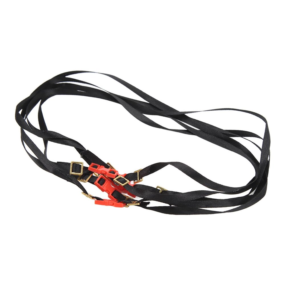 Tie Down Straps 5pcs 1/10 Scale Red Adjustable Length for RC Roof Rack, Nylon Polyester Iron DIY Decor, Simulation Details for 1/10 Crawler Truck Luggage