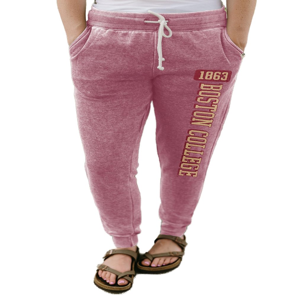 Boston College Eagles NCAA Officially Licensed Women's Jogger Sweatpants Burnout, Medium
