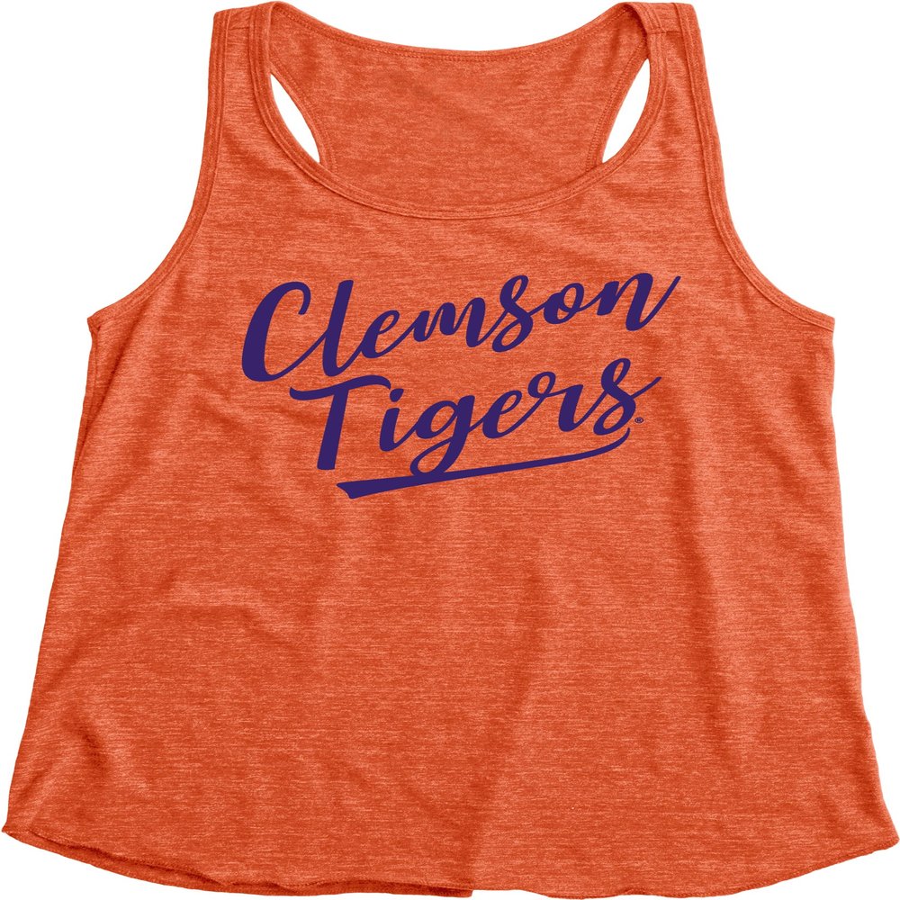 Clemson Tigers NCAA Officially Licensed Women's Tank Top Tri-Blend Signature, Medium