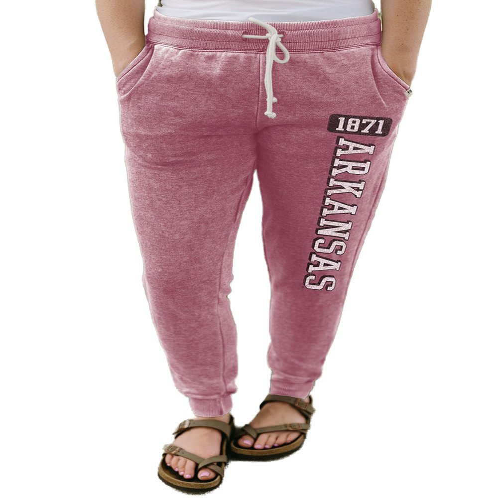 Arkansas Razorbacks NCAA Officially Licensed Women's Jogger Sweatpants Burnout, Medium