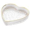 LIFKOME Glass Jewelry Dish Heart Shaped Cake Pan Heart Ring Makeup Tray Jewelry Plate Serving Plate Trinket Holder Tray Shaped Display Holder Dish view 1