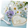 LIFKOME Glass Jewelry Dish Heart Shaped Cake Pan Heart Ring Makeup Tray Jewelry Plate Serving Plate Trinket Holder Tray Shaped Display Holder Dish view 4