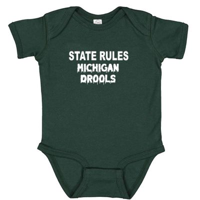 State Rules Michigan Drools Cute Baby Bodysuit (12 Months)