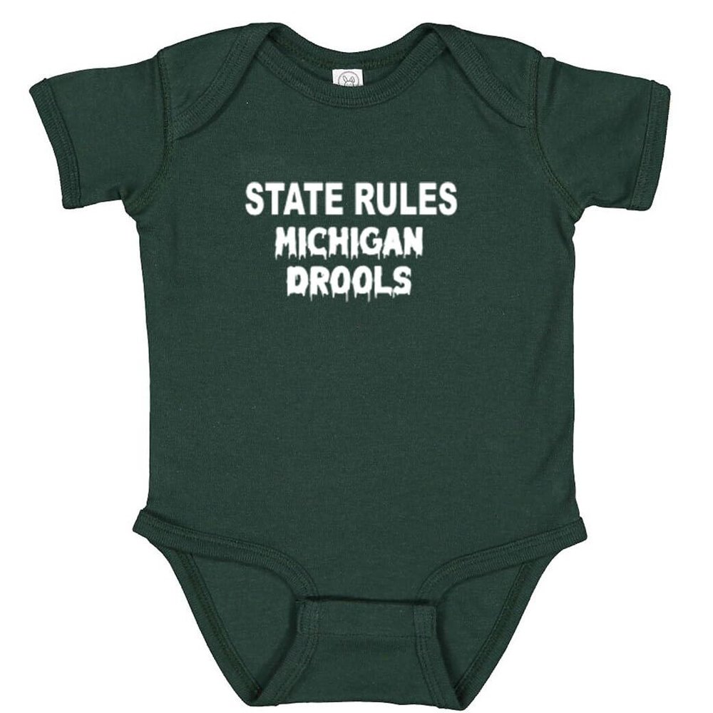 State Rules Michigan Drools Cute Baby Bodysuit (12 Months)
