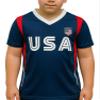 Boy's USA Short Sleeve Shirt, Youth Sizes U.S. Tee Shirt (YX) Blue view 2