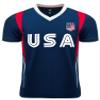 Boy's USA Short Sleeve Shirt, Youth Sizes U.S. Tee Shirt (YX) Blue view 3