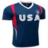 Boy's USA Short Sleeve Shirt, Youth Sizes U.S. Tee Shirt (YX) Blue view 4