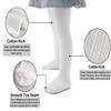 EPEIUS Baby Tights Infant Girl Footed Leggings White Khaki Brown 6-12M view 3