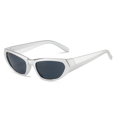 XLUMIO Steampunk Women Sunglasses Female Men Cyber Punk Sun Glasses Vintage Shades Eyewear Lady Rideing Eyeglasses,silver gray,with pouch and cloth