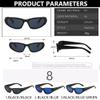 XLUMIO Steampunk Women Sunglasses Female Men Cyber Punk Sun Glasses Vintage Shades Eyewear Lady Rideing Eyeglasses,silver gray,with pouch and cloth view 2