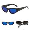 XLUMIO Steampunk Women Sunglasses Female Men Cyber Punk Sun Glasses Vintage Shades Eyewear Lady Rideing Eyeglasses,silver gray,with pouch and cloth view 3