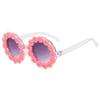 XLUMIO Round Flower Sunglasses Women Party Decorative Glasses For Female Outdoor Sun Protection Eyewear UV400,Pink,one size view 1