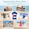 Flag of Cuba Men's Short Sleeve Button Down Cuban Guayabera Shirts Summer Tops 2XL view 3