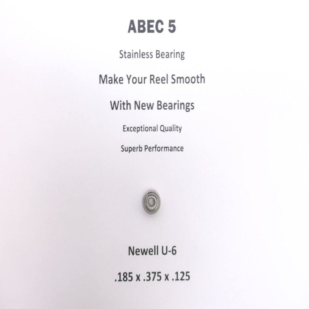 ell Reel Part 546 3.2 U-6 ABEC 5 Stainless Bearing .185 x .375 x .125#16