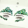 U-Goforst Face Gems Stick On - Green Face Jewels Stick On Halloween Ivy Costume, Self Adhesive Glue Face Rhinestone Stickers Festival Makeup Cosplay Dress Up Face Jewelry Accessories Women Grils view 3