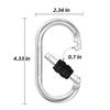 EZYA Carabiner Clips Heavy Duty 25KN/5600LB - 4.3" Large Caribiniers for Hammocks, Rigging, Gym, Yoga - Steel Caribeana, 2PCS view 2