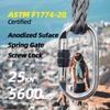EZYA Carabiner Clips Heavy Duty 25KN/5600LB - 4.3" Large Caribiniers for Hammocks, Rigging, Gym, Yoga - Steel Caribeana, 2PCS view 4
