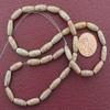 12x5 12mm x 5mm Melon Fossilized Agate Gem Gemstone Bead 15 Inch Strand FAB4 view 1