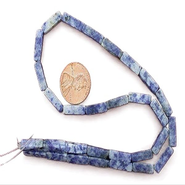 13x4 13mm x 4mm Sodalite Rectangle Gem Stone Gemstone Bead 15 Inch Strand S7