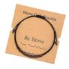 RINTOLER Morse Code Bracelets for Women Men Gifts for Her Best Friend Funny Inspirational Bracelets for Women Jewelry Adjustable Silk Beaded Wrap Bracelet (Be Brave) view 1
