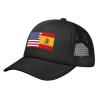 America Spain Friendship Flag Solid Mesh Baseball Cap Exudes Charm view 2