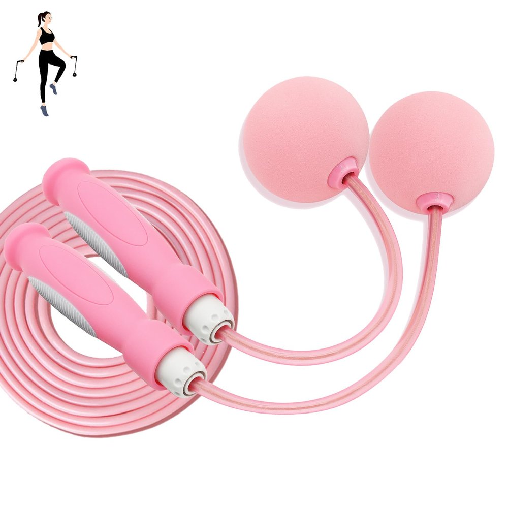 Agicogeo Jump Ropes Cordless & Corded, Bod Ropes Beachbody MBF, Weighted Ropeless Jump Rope, Best for Fitness (Pink with Rope)