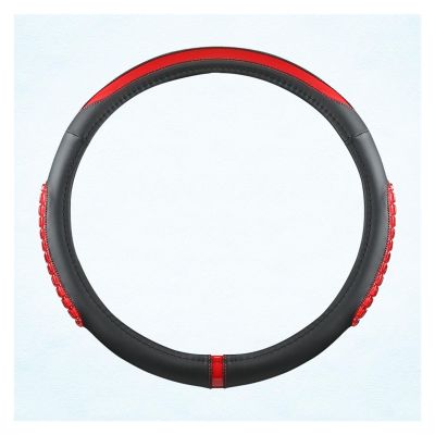 FUERU Car Steering Wheel Cover Set Car Steering Wheel Cover Comfortable Jelly Silicone Waterproof Anti-Wrinkle Car Interior (Color : 2#)
