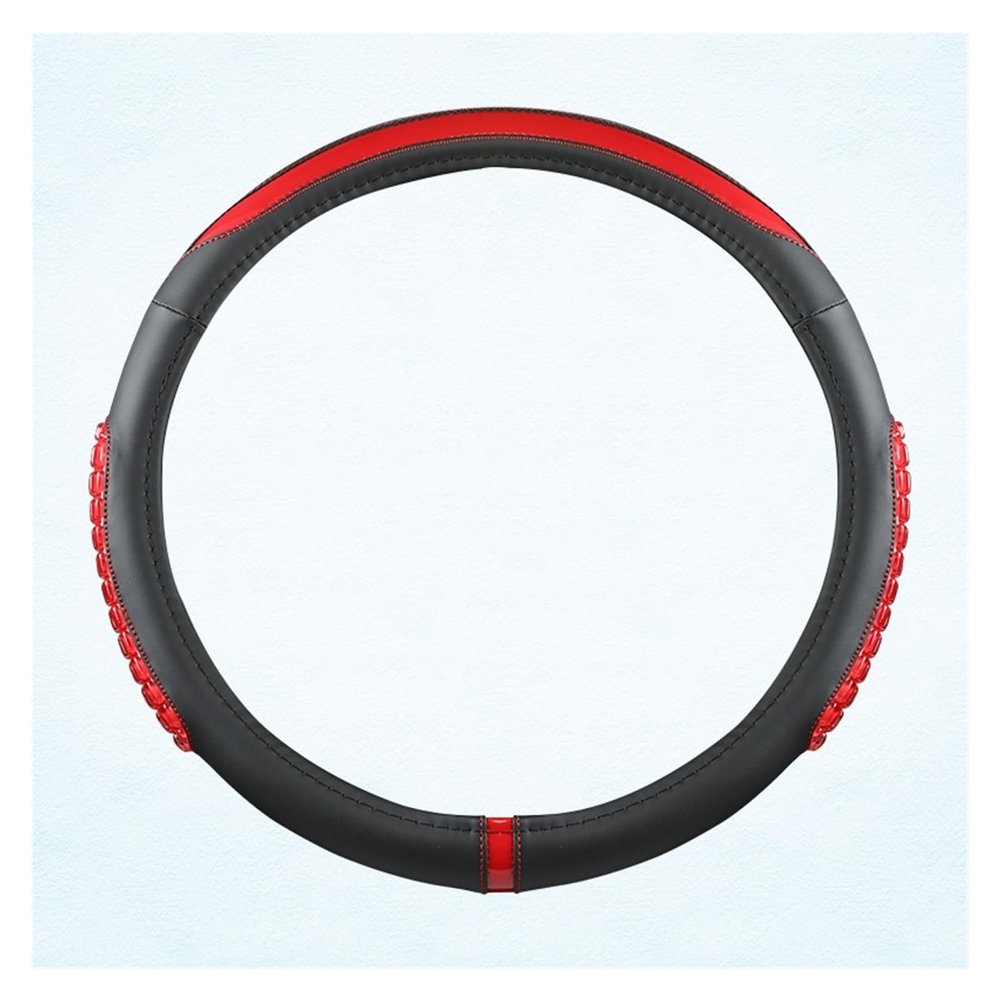 FUERU Car Steering Wheel Cover Set Car Steering Wheel Cover Comfortable Jelly Silicone Waterproof Anti-Wrinkle Car Interior (Color : 2#)