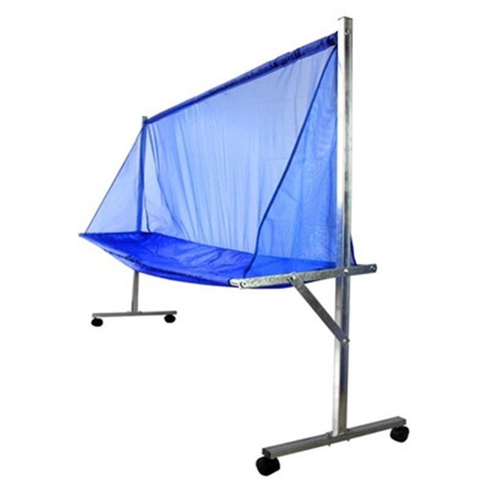 RENLXFI Table Tennis Ball Catch Net, Metal Ping Pong Practice Net with Wheels, for Adults & Kids Serves and Multi-Ball Training, Indoor Outdoor Collection Net